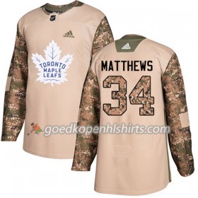 Toronto Maple Leafs Auston Matthews 34 Adidas 2017-2018 Camo Veterans Day Practice Authentic Shirt - Mannen